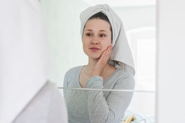  Woman doing facial exercises - a non-invasive way to get rid of wrinkles without ironing