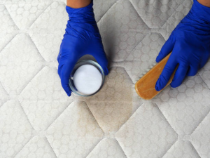 What happens when you pour baking soda into your bed?